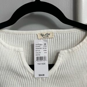 brandy melville cropped white sweater